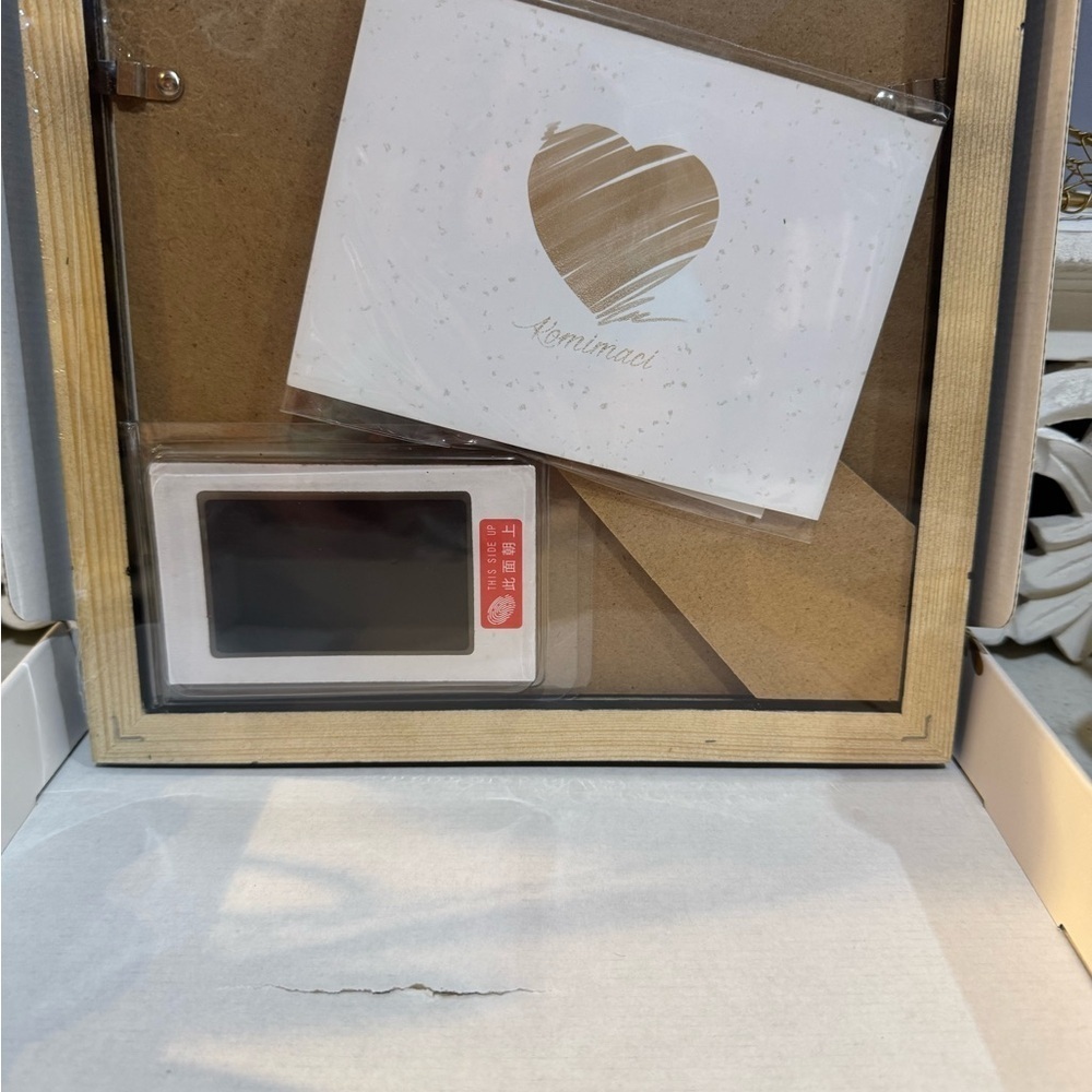 Heart Thumbprint Keepsake Frame Ink Kit Wedding, Shower Gift Black Heartbeat - Picture 3 of 5